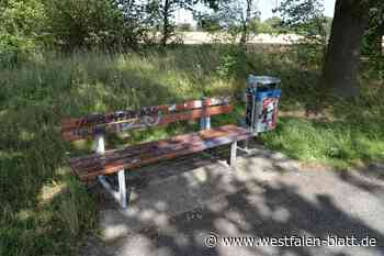 Enger: Bank am Fahrradweg abmontiert