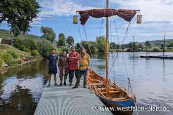 Wikingerschiff legt in Vlotho an