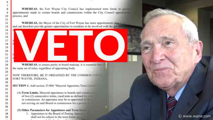 Mayor Henry vetoes board term limits; city council still has chance to override