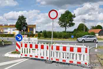 Warburg: Sperrungen für Sanierung des Kreisverkehrs sind eingerichtet