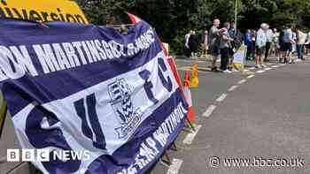 Southend United: Fans protest outside Ron Martin's home