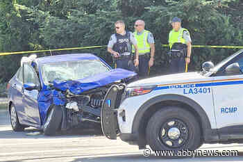 VIDEO: SUV flees police, causes crash in Langley