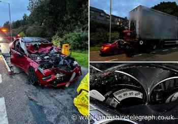Shocking photos of car and lorry smash in Rawtenstall