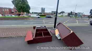 ‘What’s going on Blackburn?’ Furniture dumped on main road