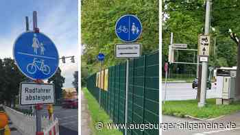 Hier herrscht Verwirrung: Kuriose Verkehrsschilder in und um Augsburg