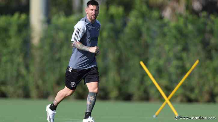 Lionel Messi takes to the practice field for 1st time since signing with Inter Miami