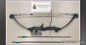 Police seize bow and arrows and other weapons during patrol at Woodlands Park