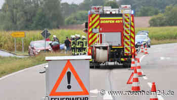 Obertaufkirchen - Fahrbahn mit Scherben übersäht