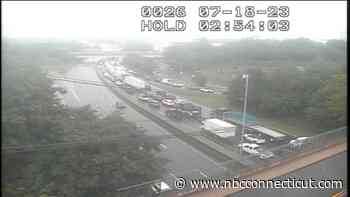 Flooding closed I-95 South in Norwalk
