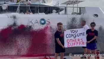 Klima-Aktivisten beschmieren 300 Millionen Euro teure Yacht auf Ibiza