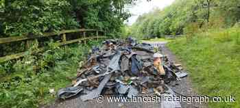 Large fly-tip near Leeds and Liverpool Canal, Barrowford
