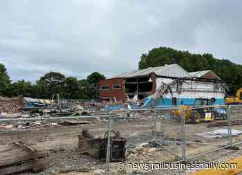 Final demolition work is completed at the old Gosforth Metro depot