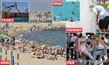 Come on in, the water's lovely! Spain's coastal waters are the warmest ever for July as heatwave hits Europe in time for school holidays (with Germany even considering bringing in siestas for workers)