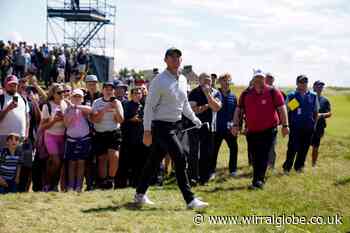 Golfers and spectators in Hoylake for practice round of The Open