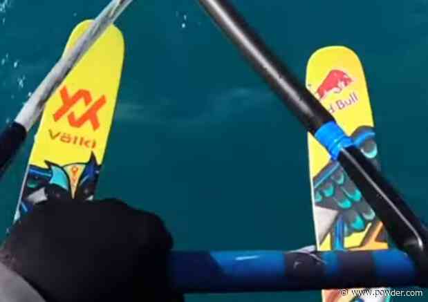 Skier Soars And Skims Over Water In Incredible Video