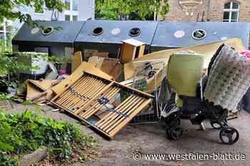 Vlotho: Riesige Müllhalden am Glascontainer