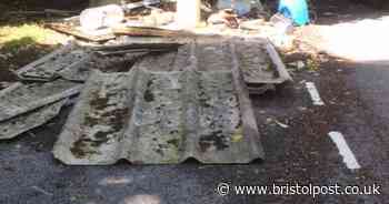 Toxic waste including asbestos sheets dumped on Bristol Downs