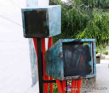 Multiple public art pieces vandalized in Creston; 3 masked suspects at large