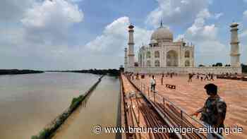 Monsunregen in Indien - Wasser erreicht Taj Mahal