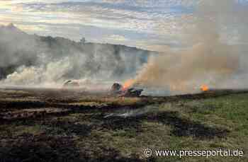 POL-PDKL: Flächenbrand in Winnweiler - Ballenpresse ausgebrannt