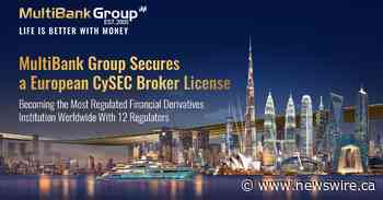 Die MultiBank Group erhält eine europäische CySEC-Broker-Lizenz und wird so mit 12 Aufsichtsbehörden zum weltweit am stärksten regulierten Insitut für Finanzderivate