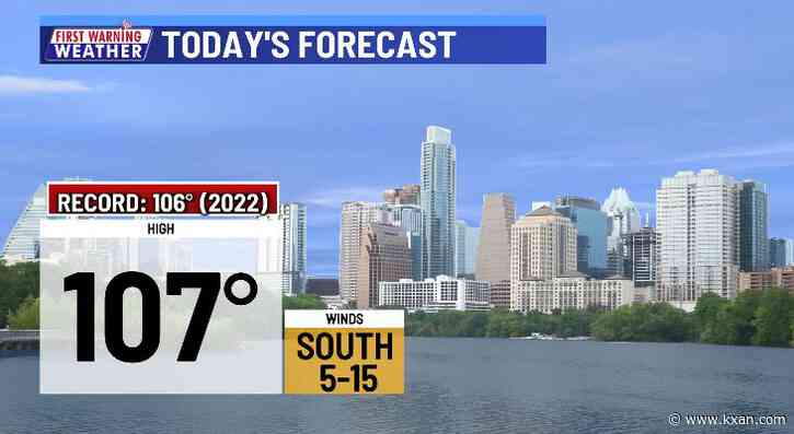 Austin moves to #1 for hottest July on record