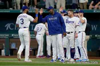 Speas Big Relief in Debut, Heim Homers as Rangers Win 6th in a Row, 5-1 Over Slumping Rays