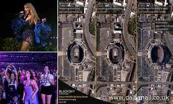 Taylor Swift's concerts can be seen from SPACE! Satellite photos reveal the sheer extent of the crowd at her sold-out Denver show - complete with 7,200 cars in the parking lot