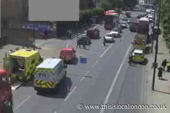 New Cross Road car crash: Three people taken to hospital  