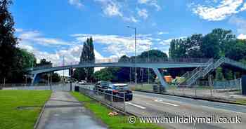 Three-week closure on major Hull road for 'essential works' on footbridge