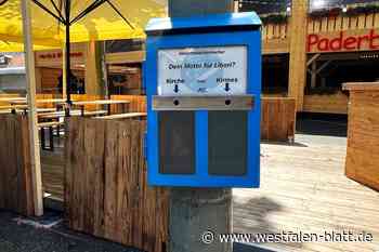 Libori-Besucher können mit Zigarettenkippen abstimmen