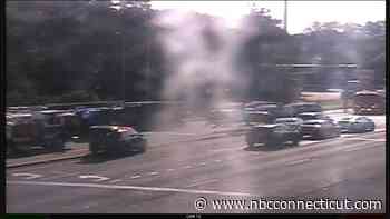 Tractor-trailer rollover closed lanes of Route 305 in Windsor