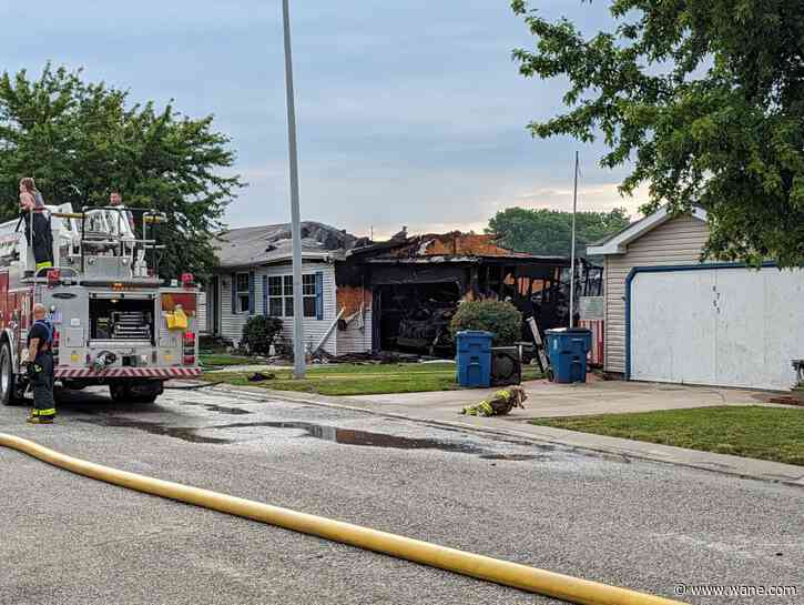 Fire destroys half of home in outskirts of New Haven