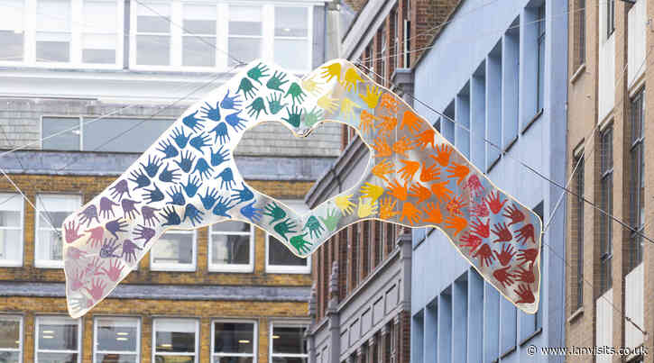 Recycled plastic used to decorate Carnaby Street