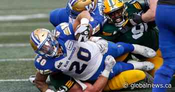 Blue Bombers wear down Elks in 28-14 victory