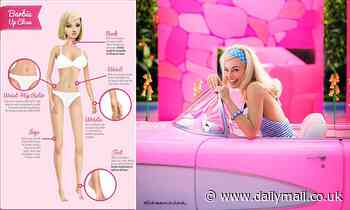 Shocking graphic reveals what life would be like if a REAL woman had Barbie's body - with a neck so long that she couldn't lift her head and such small ankles she'd have to walk on all fours