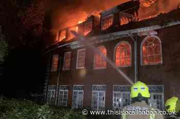 Photos of derelict Billionaires' Row home destroyed in fire