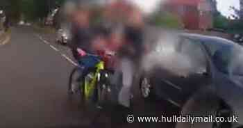 Driver's warning as youths cycle into oncoming traffic: 'next time can be too late'