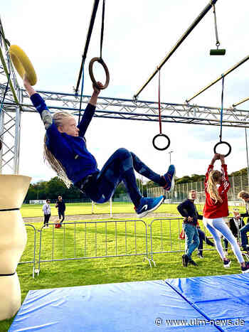Ninja Warrior-Kämpfer und Hobbysportler beim Schwörsporttag 2023 des SSV Ulm 1846