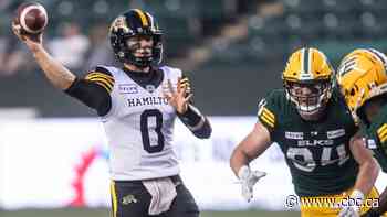 Rookie Powell to start at quarterback for Ticats versus unbeaten Argos