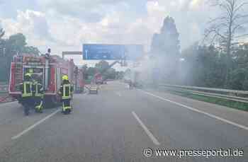 FW-OB: Brennender LKW auf der BAB 42