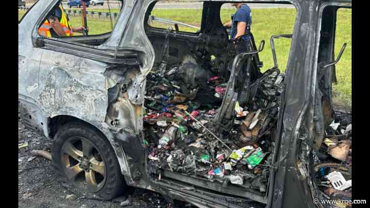 Van carrying over 2K vapes burns on Connecticut highway