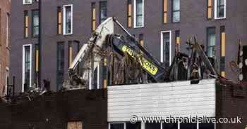 Demolition work begins to knock down Newcastle city centre building severely damaged in massive blaze