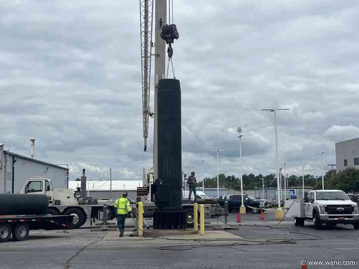 Timeline of new Glenbrook Dodge flagpole uncertain as rest of old pole comes down