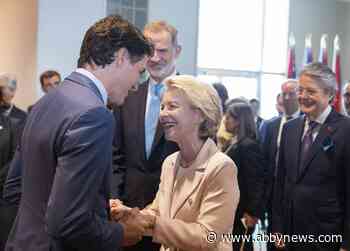 Trudeau hails European values as a global strength in troubled times