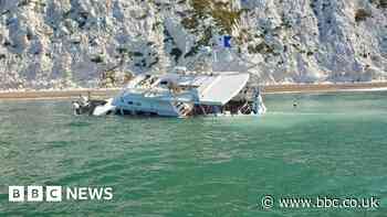 Isle of Wight: Charity swimmers among 14 saved after boat gets into trouble
