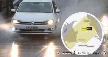 North East to be battered by torrential rain as Met Office issues weather warning