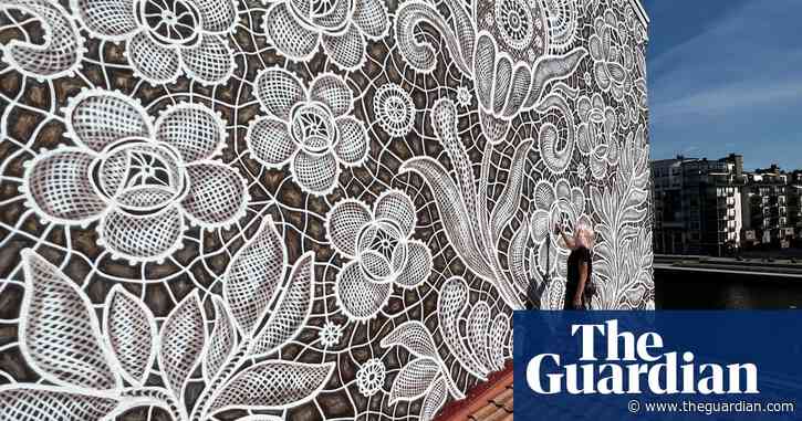Lace-inspired murals celebrating  European folk traditions – in pictures