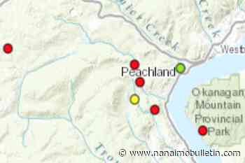 5 lightning-caused wildfires spark near Peachland