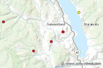 5 wildfires spark northwest of Penticton
